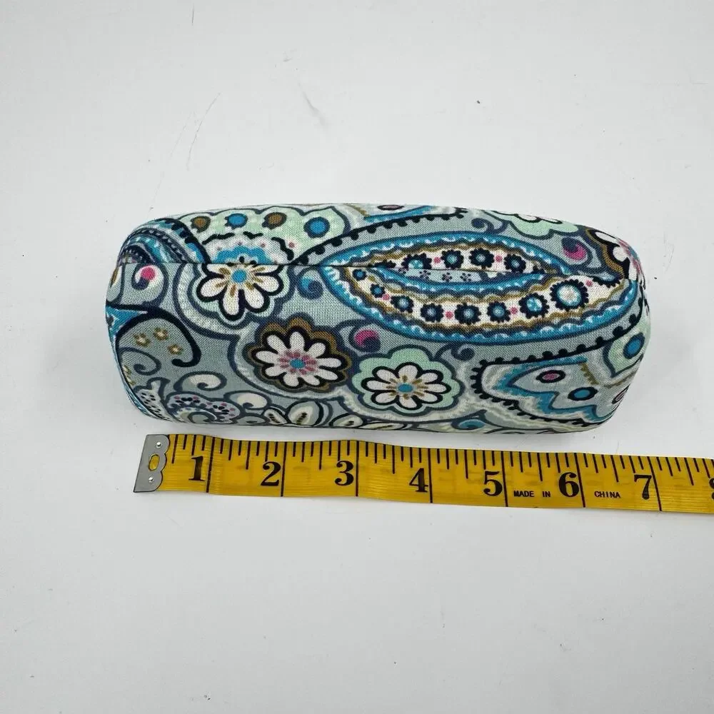 Vera Bradley Daisy Dot Blue Floral Paisley Hardshell Clam Eyeglasses Case